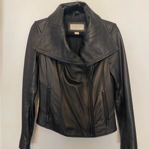 MICHAEL Michael Kors Black Leather Jacket XS